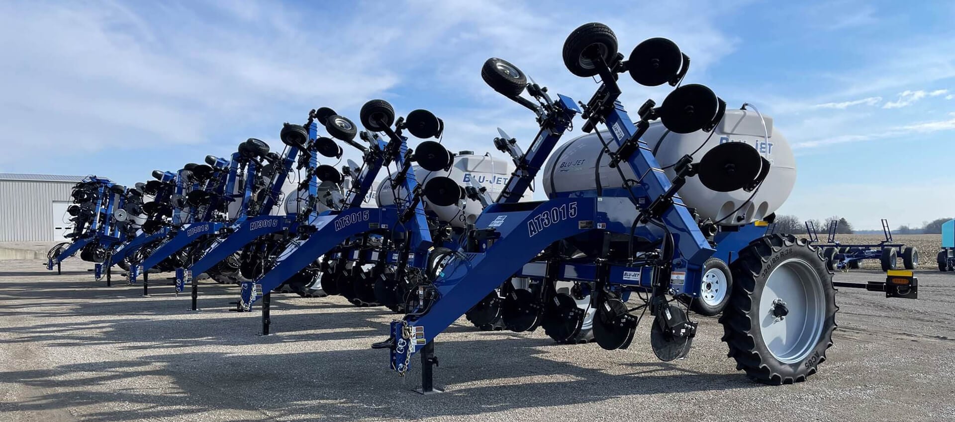 Lineup of Blu Jet AT3015 Tillers
